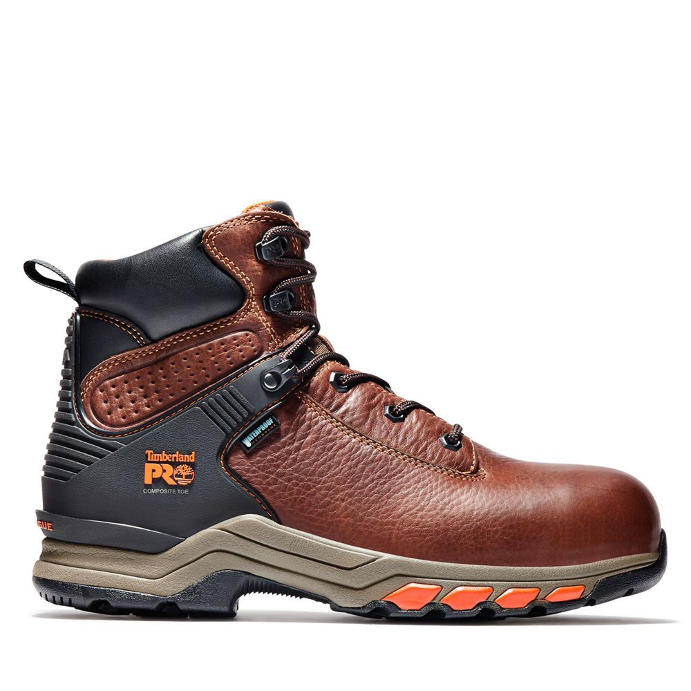 Timberland Mens Work Boots PRO® Hypercharge 6" Comp Toe - Brown/Black - India ES9546280